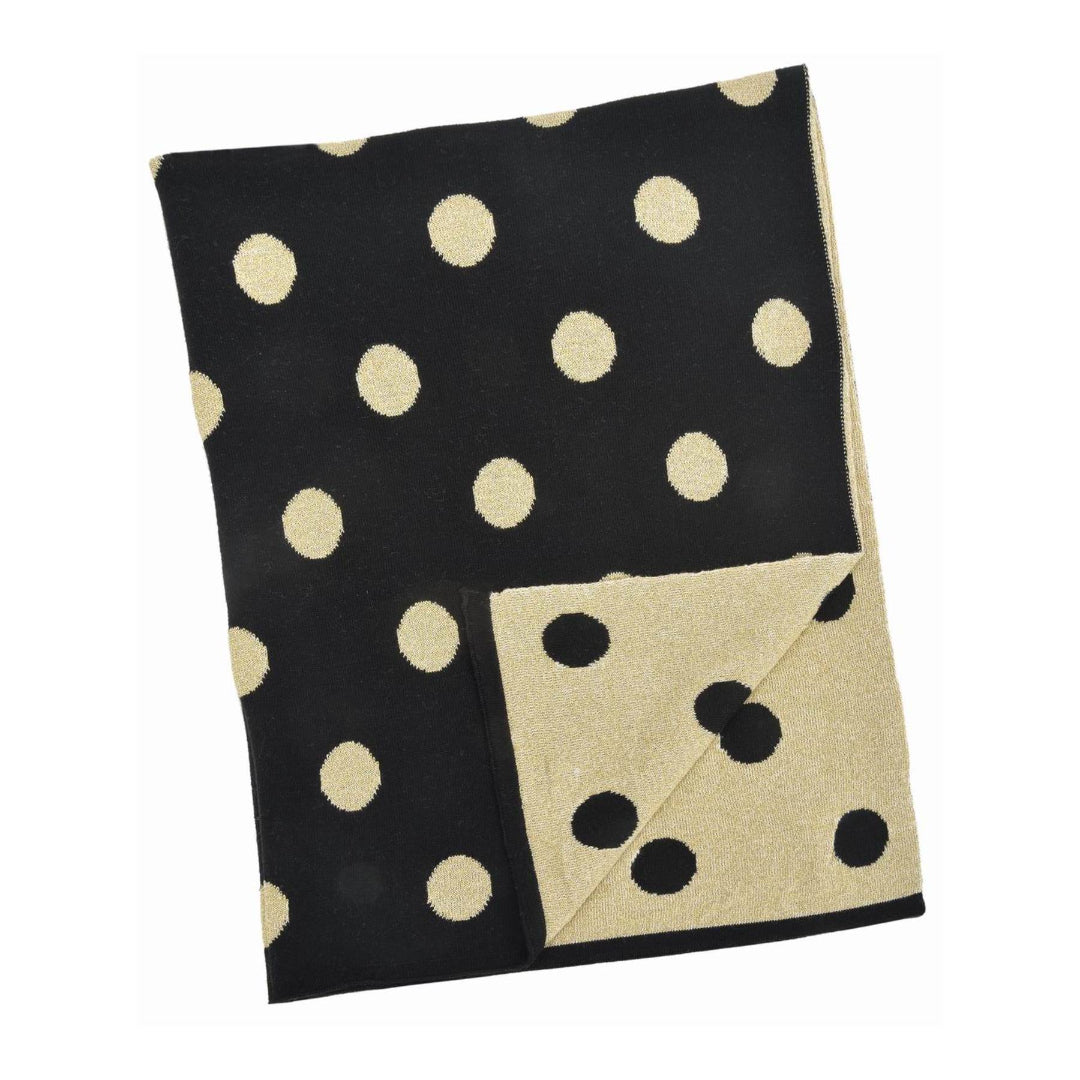 Kennedy Polka Dot Baby Blanket - Black