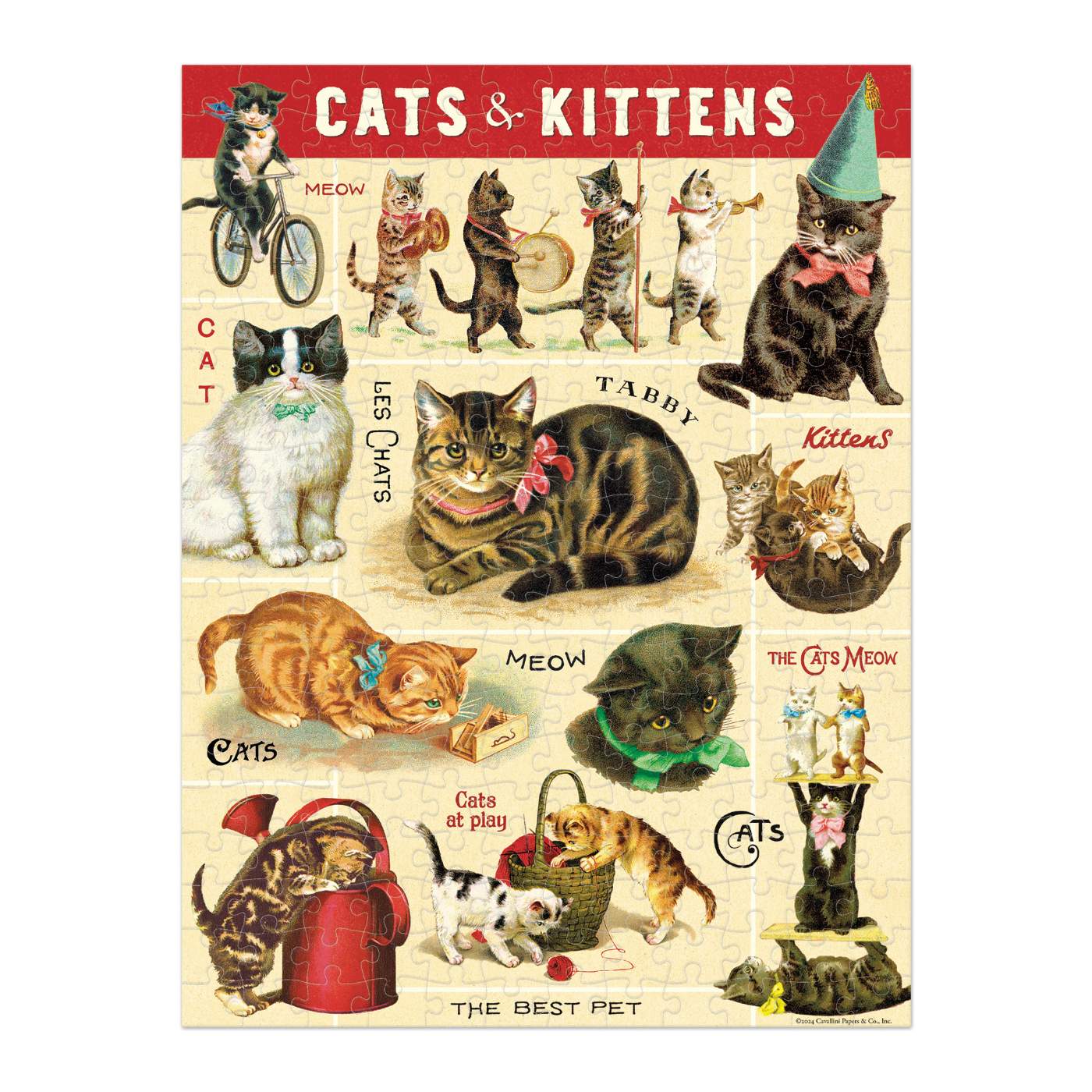 Vintage Cats 240 Piece Mini Puzzle