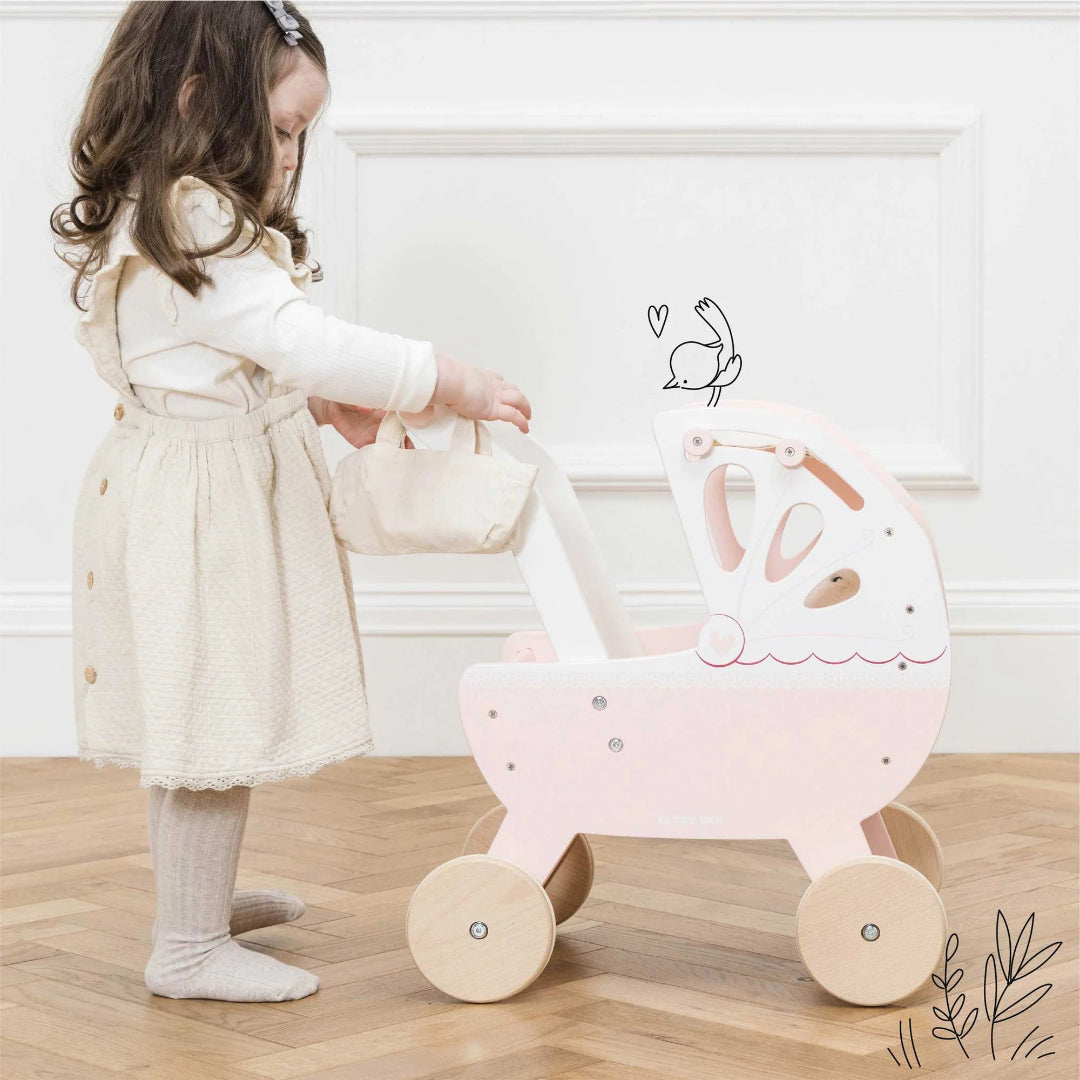 Le Toy Van - Retro Wooden Doll Pram