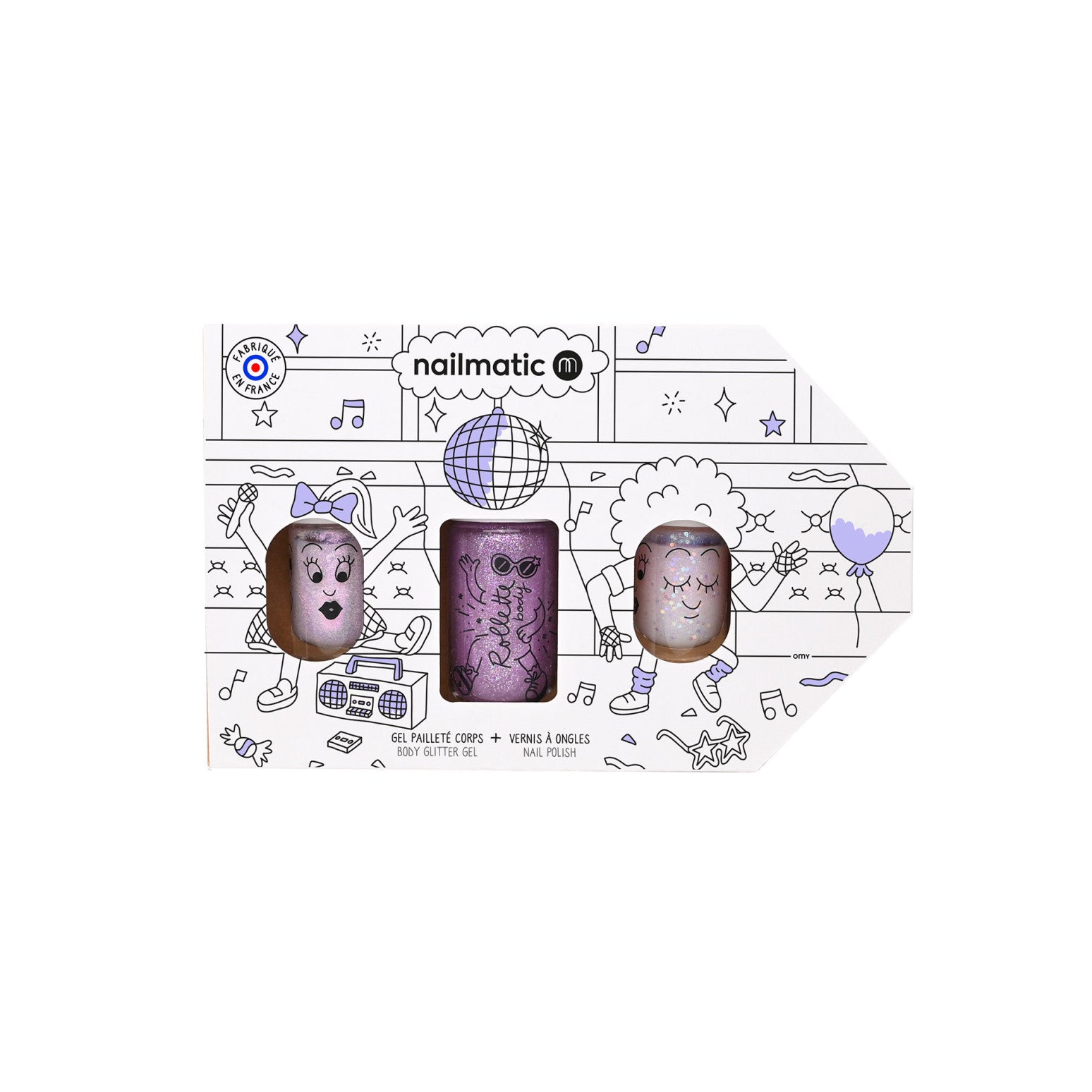 Lot de 5 vernis à ongles pour enfants