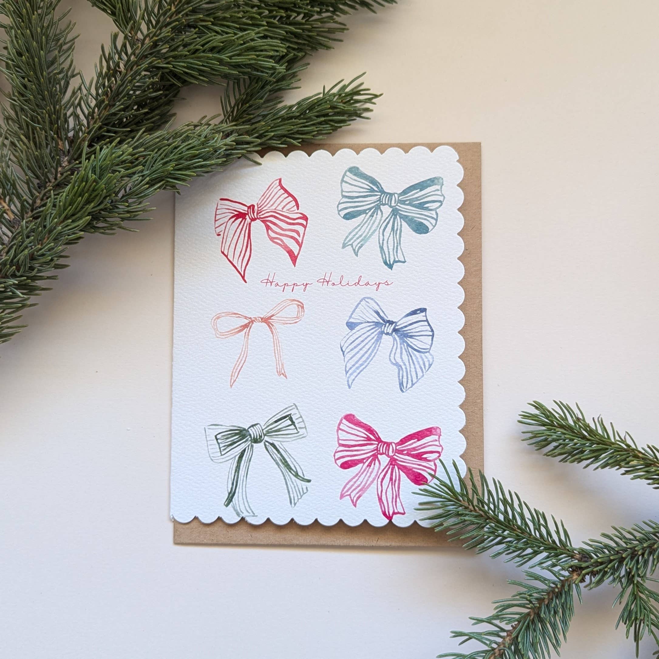 Holiday Bows Greeting Card