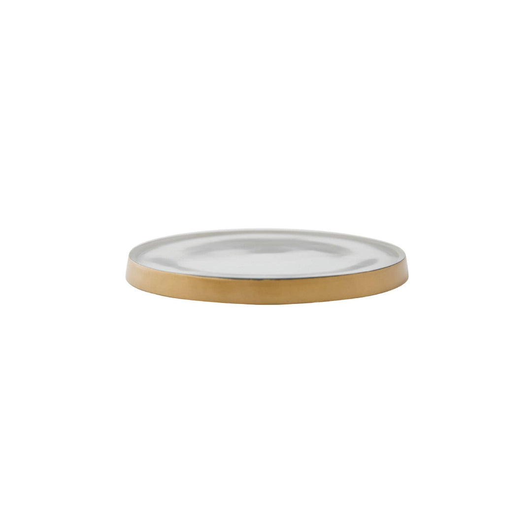 Rosy Rings - 6" Round Glass Candle Coaster