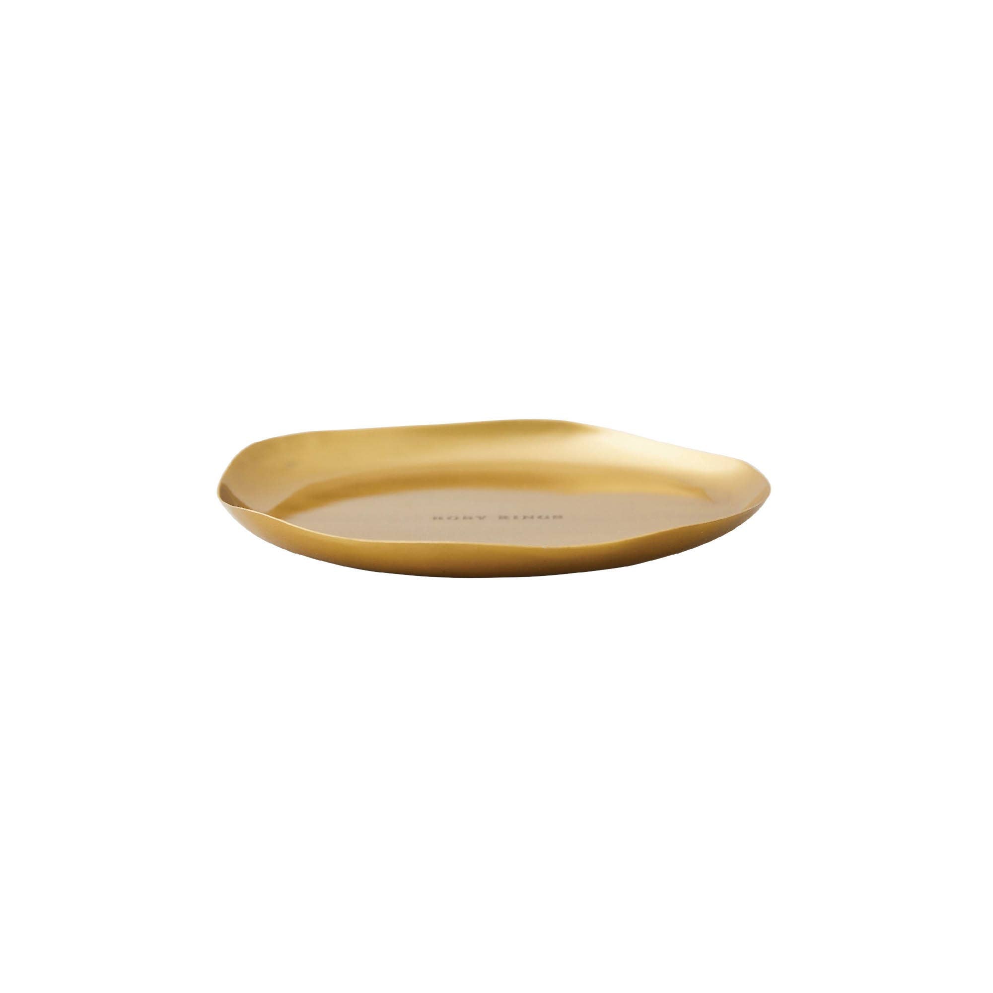 Rosy Rings - 6" Round Gold Candle Plate