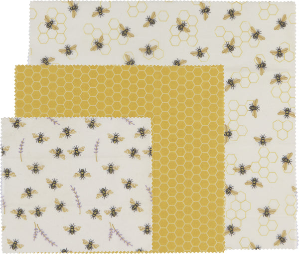 Beeswax Wrap Set of 3 Bees - Belle De Provence