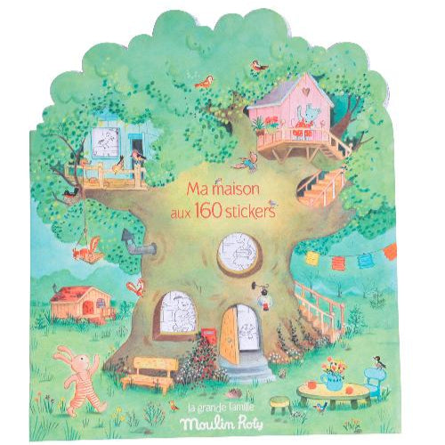 Moulin Roty - Grande Famille - Livre d'autocollants