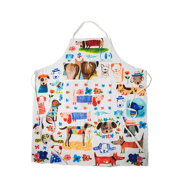 Painted Dog Cotton Apron