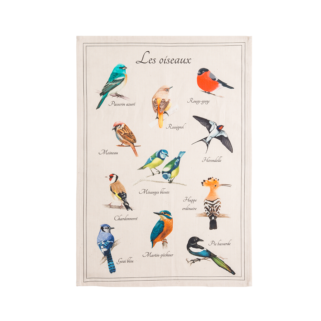 Coucke - Les Oiseaux Tea Towel