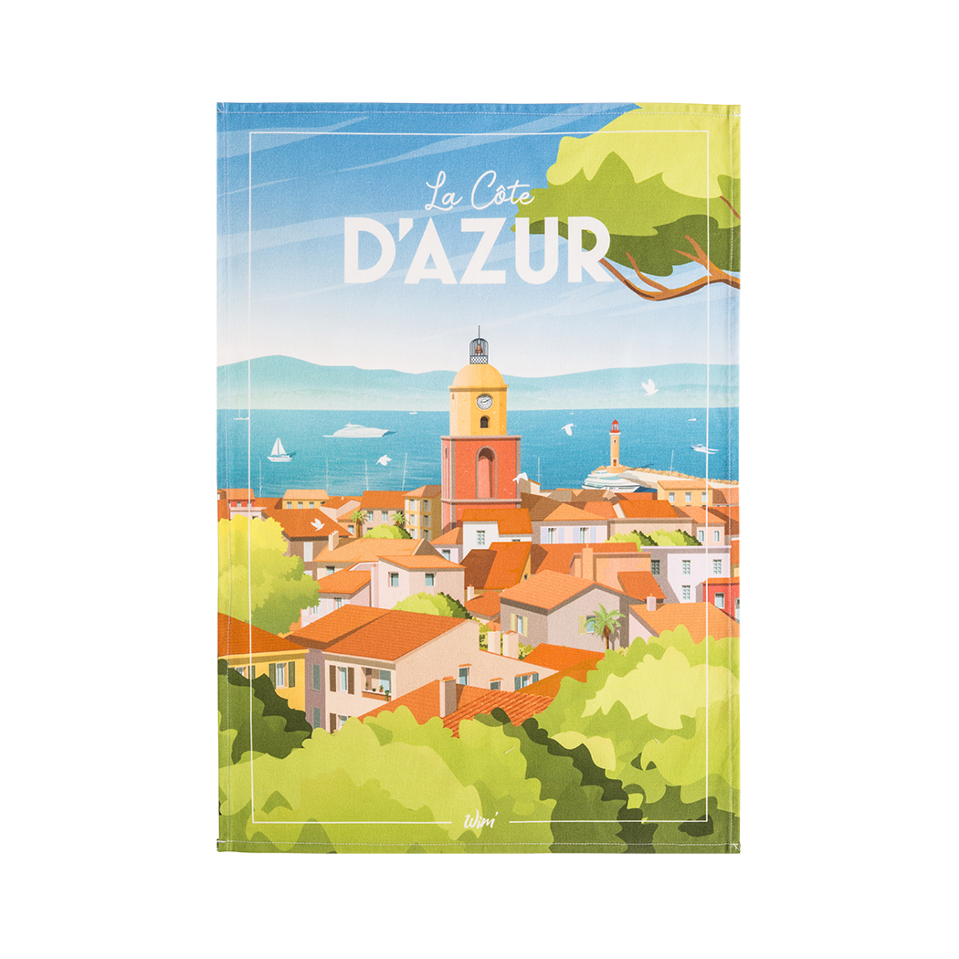 Coucke - La Côte d'Azur Tea Towel