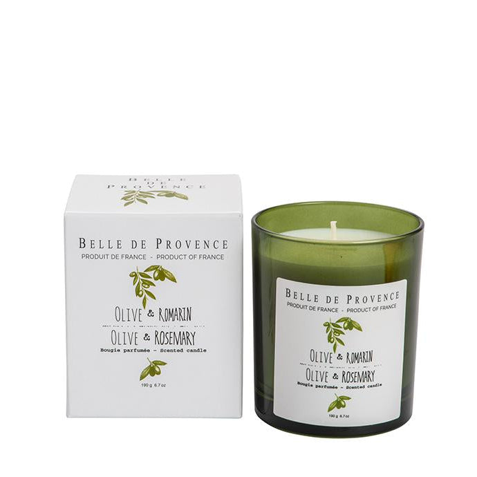 Olive Rosemary Scented Candle - Belle De Provence