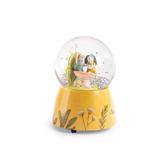 Moulin Roty - Trois Petits Lapins - Musical Snow Globe