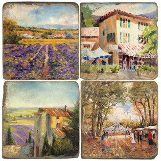 Provence Marble Coasters - Belle De Provence