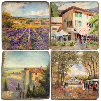 Provence Marble Coasters - Belle De Provence
