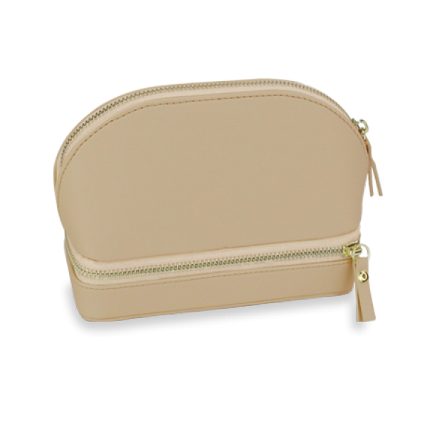 Travel Jewelry Box Duo Beige