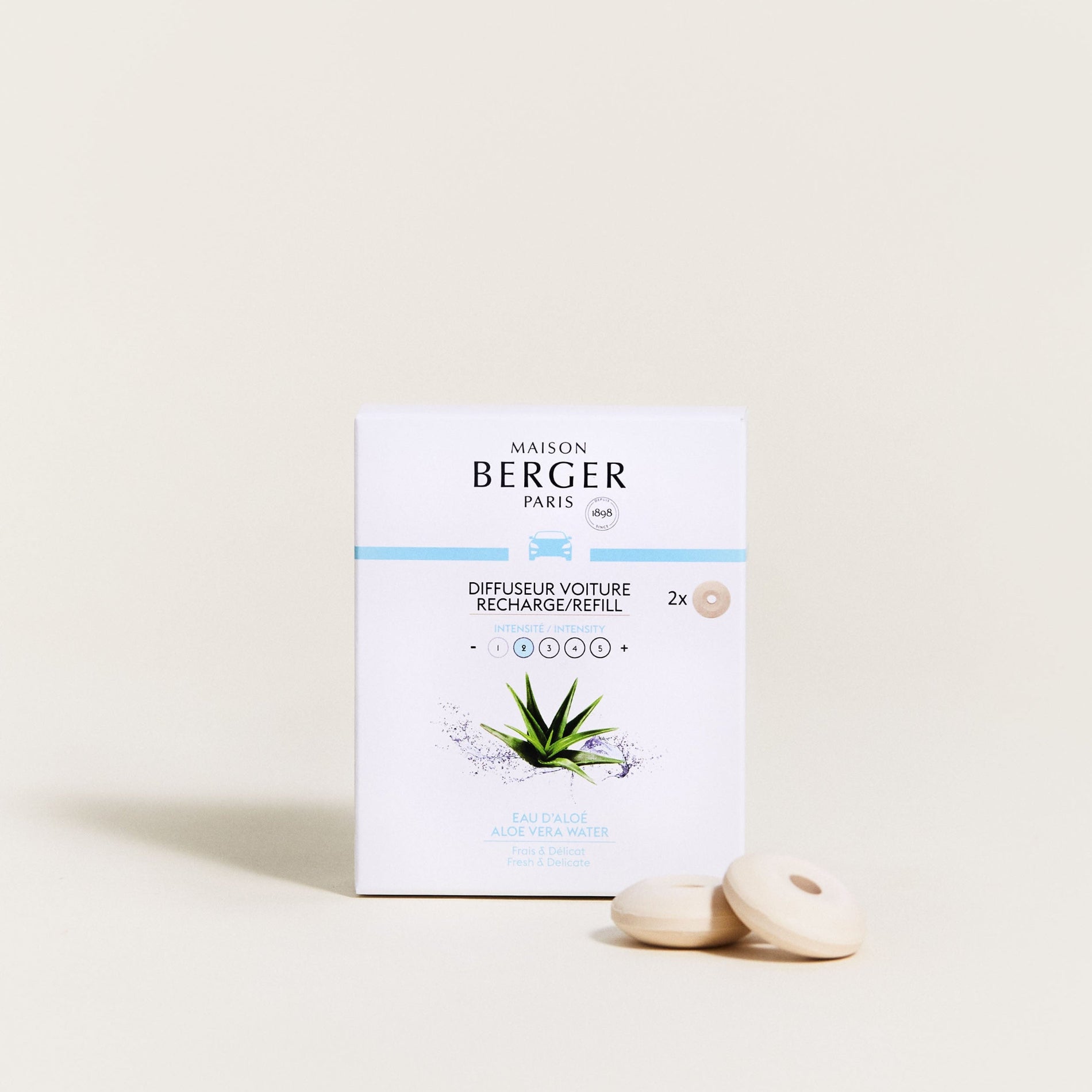 Maison Berger Paris car air freshener refill packaging on a white background