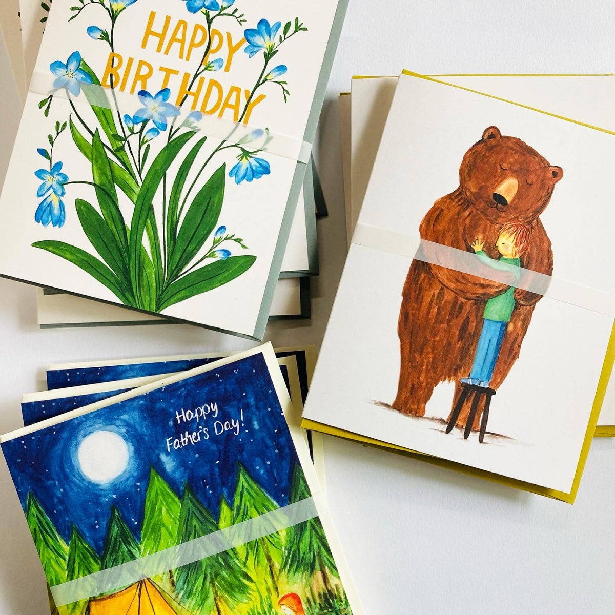 Carte Freesias d'Anniversaire