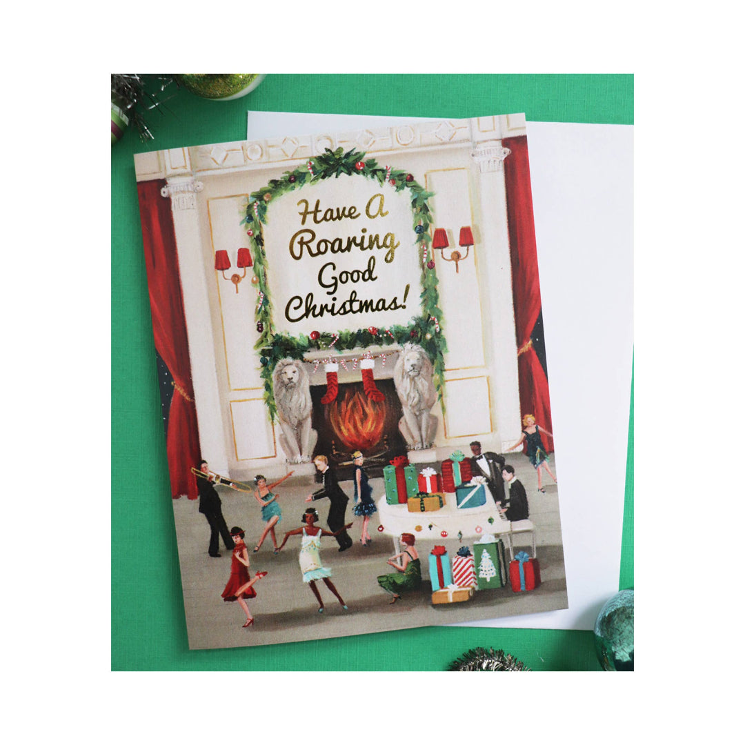 Janet Hill Studio - Have A Roaring Good Christmas Card.