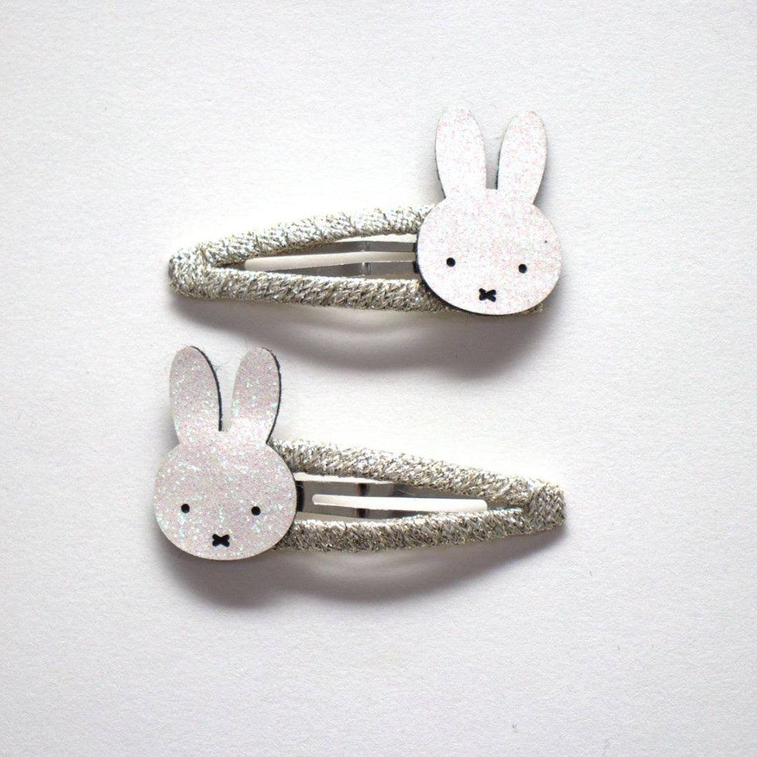 Miffy White Hair Clip Duo