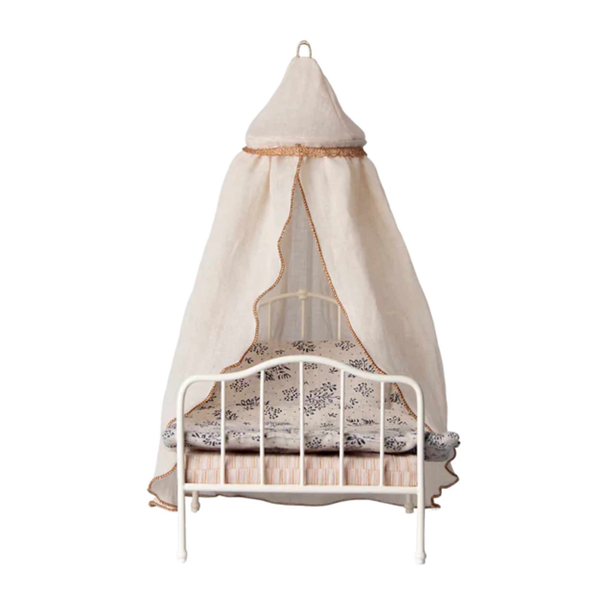 Children's bed with a canopy on a white background