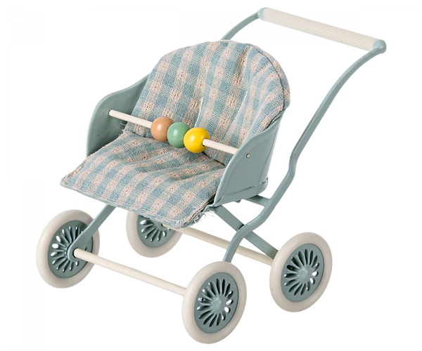 Maileg Baby Mouse Stroller Mint