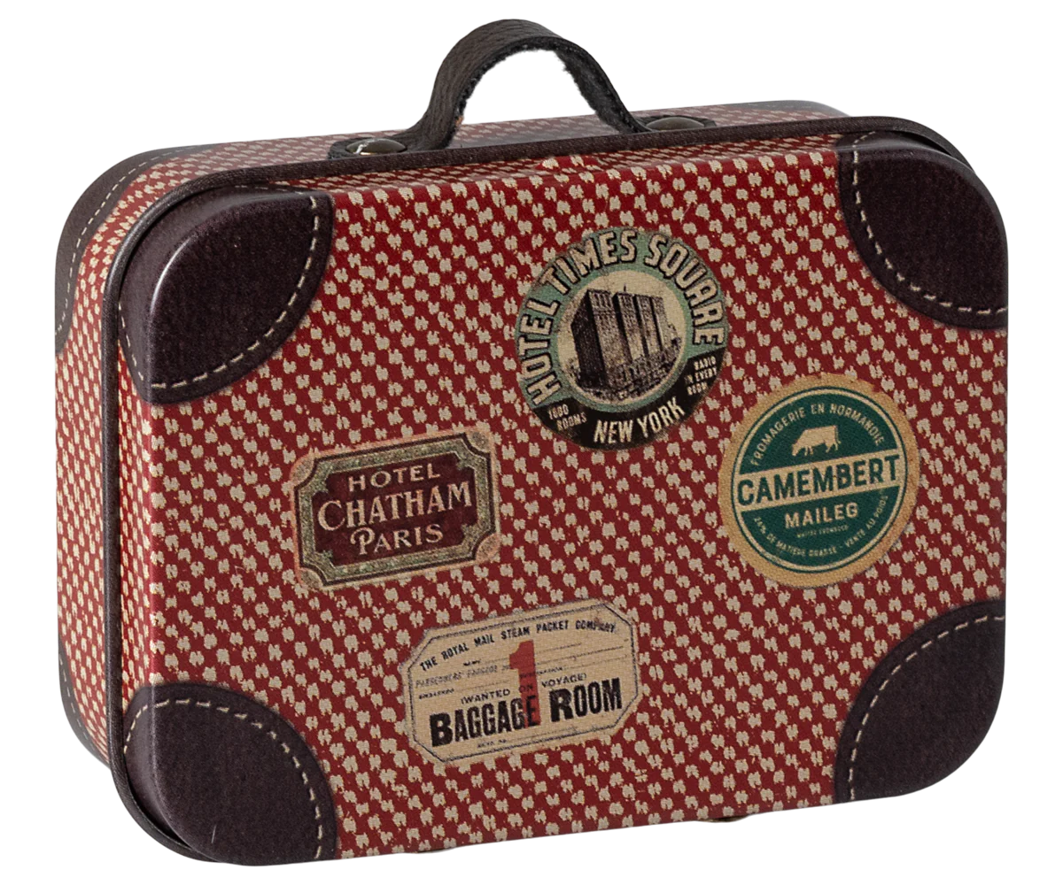 Maileg - Suitcase, Mouse - Red