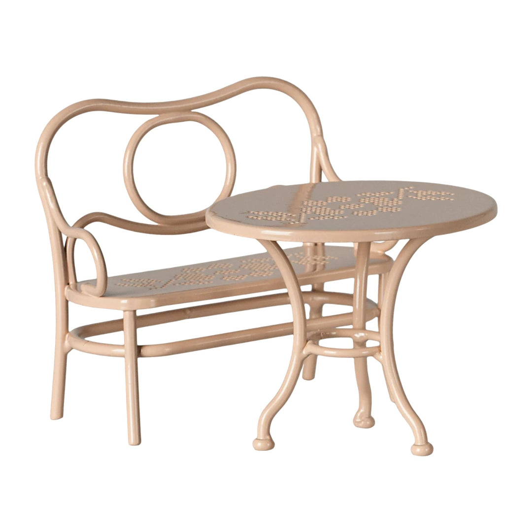 Maileg - Café set, Mouse, Big - Pale Pink