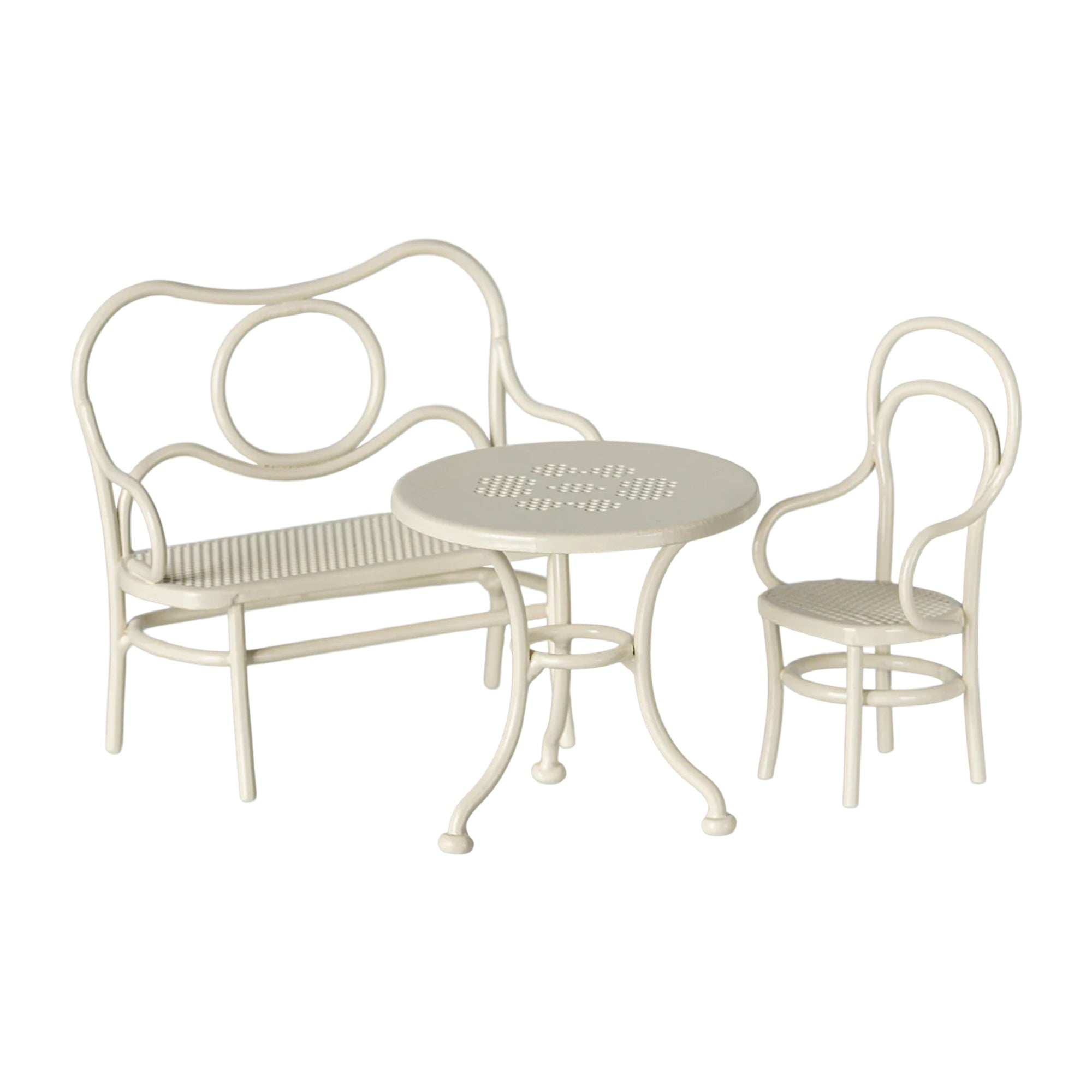 Maileg - Café set, Mouse, Small - Off White