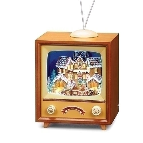 Musical Large Gingerbread Vintage TV