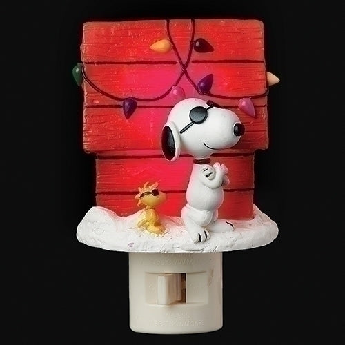 Snoopy Christmas Doghouse Night Light