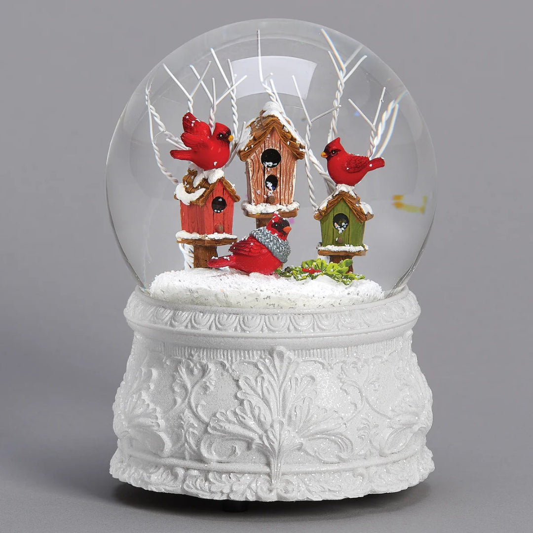 Musical Cardinal Snow Globe