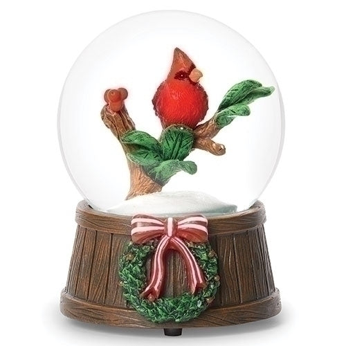 Musical Cardinal Snow Globe