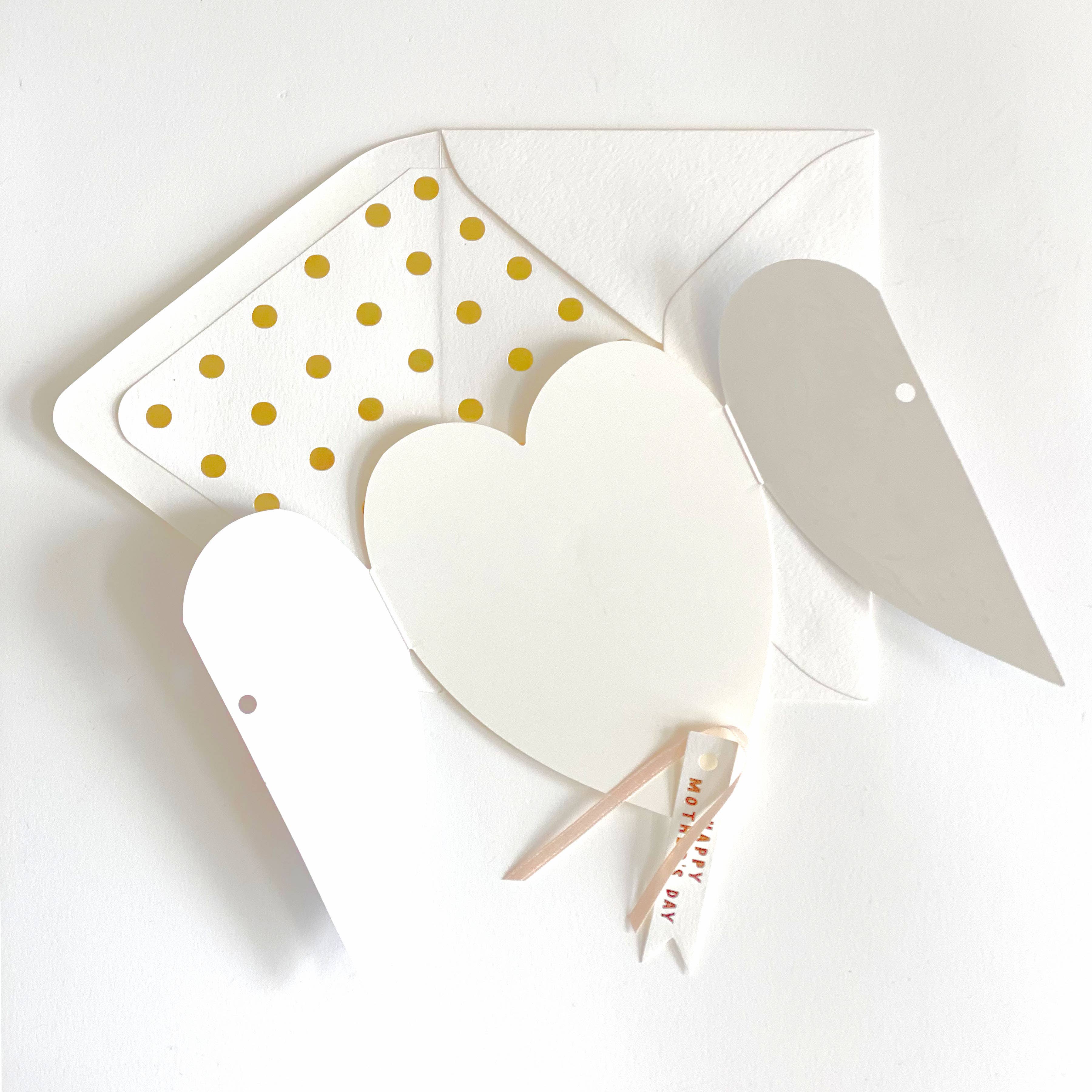 The First Snow - Pink Heart Happy Mother's Day Greeting Card