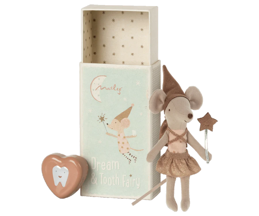 Rose Tooth Fairy Mouse in Box