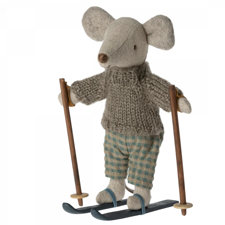 Maileg - Winter Mouse with Ski Set Big Brother