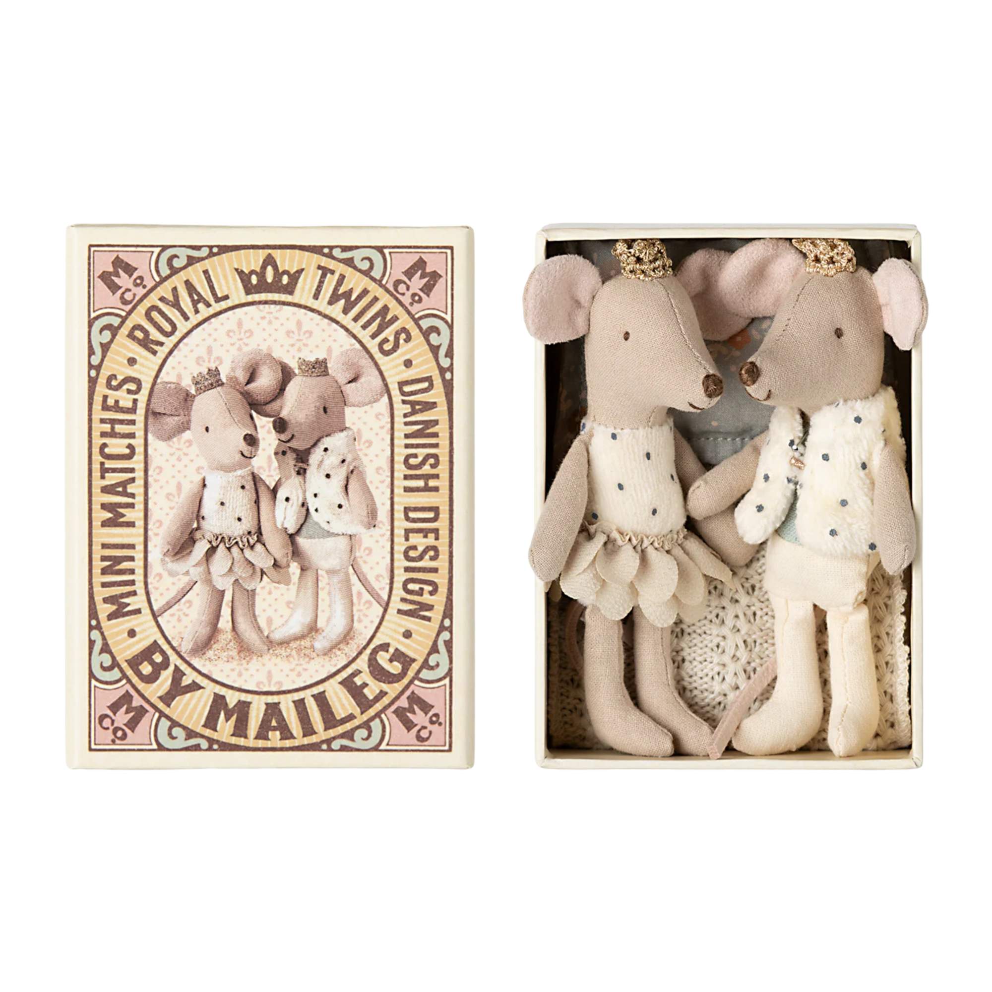 Maileg - Royal Twin Mice in Matchbox