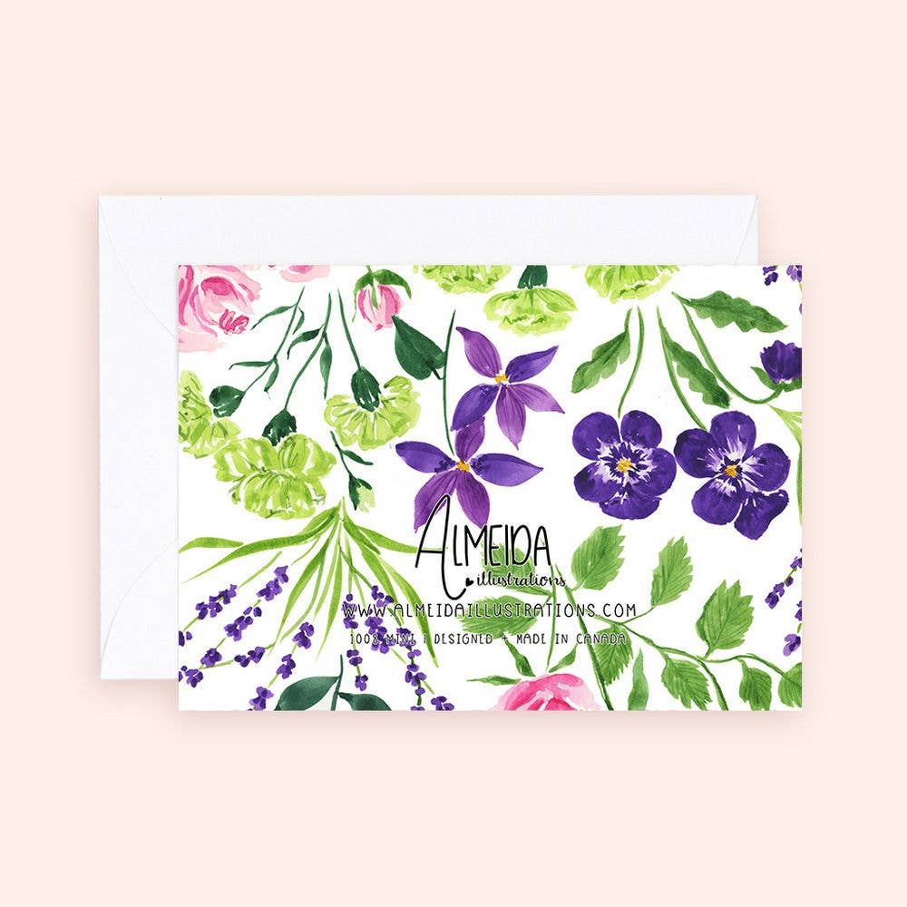 Mini Card - Pansies & Roses Enclosure Card