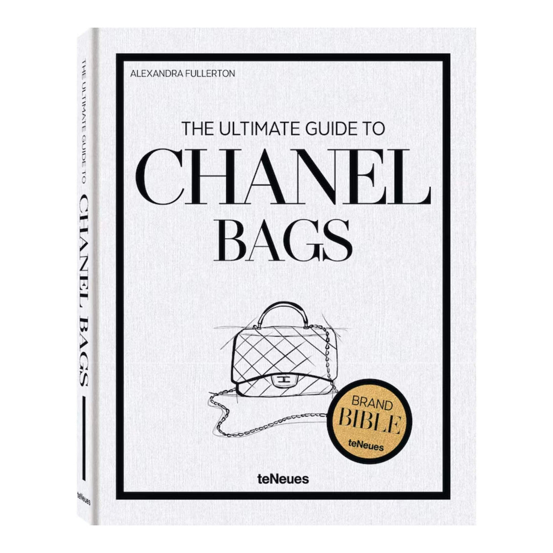 Book titled 'The Ultimate Guide to Chanel Bags' by Alexandra Fullerton on a white background