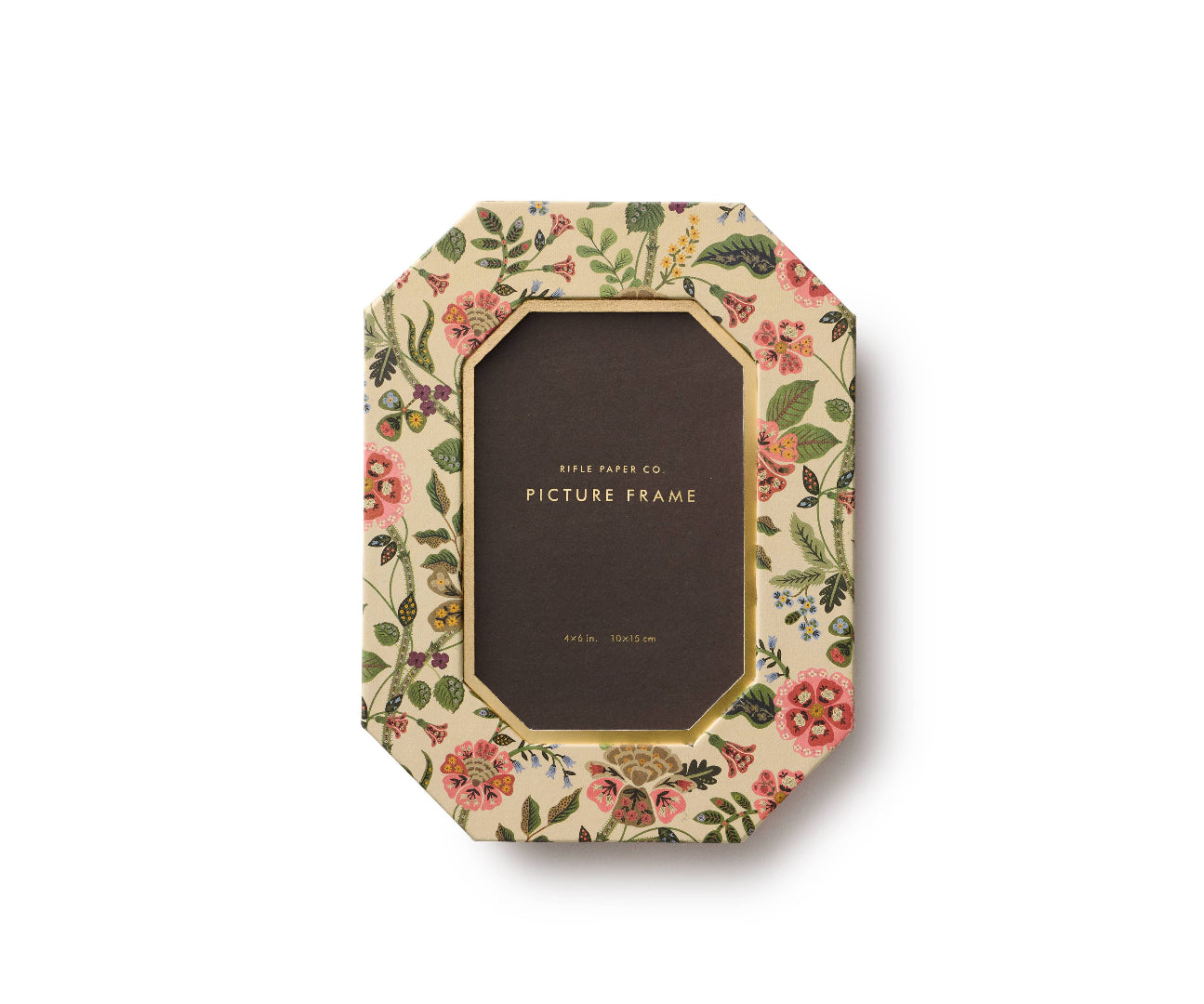 Floral patterned picture frame on a white background