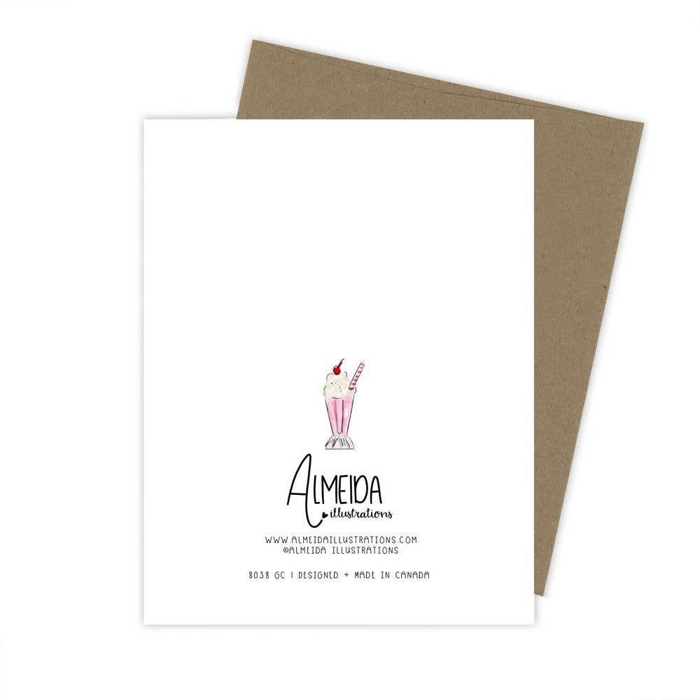 Pink Birthday Ice Cream Greeting Card