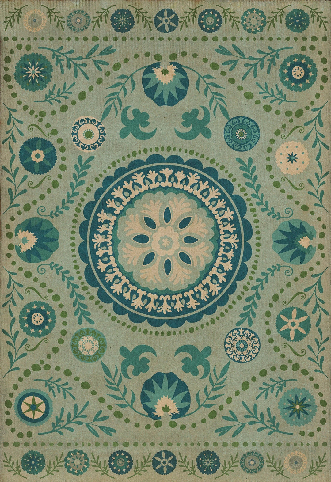 Spicher & Co. Vintage Vinyl - Pattern 38 Boho Blue