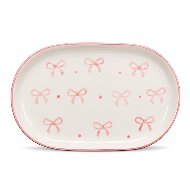 Oval Tray with Bows