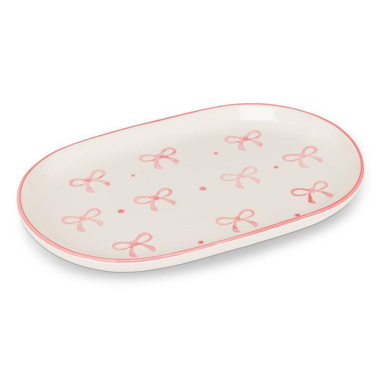 Oval Tray with Bows