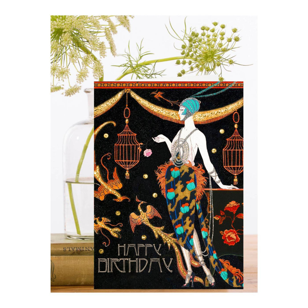 Night Out Hand Glittered Birthday Card