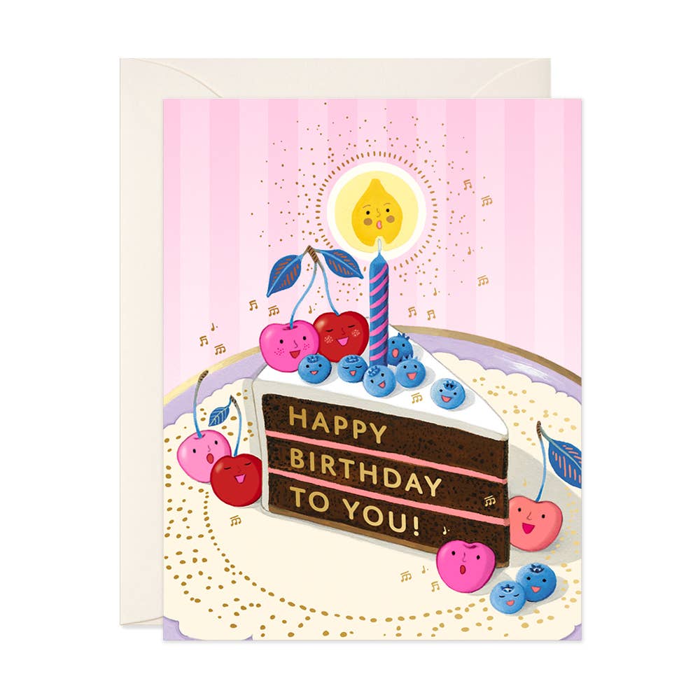 JooJoo Paper - Berry Serenade Birthday Greeting Card