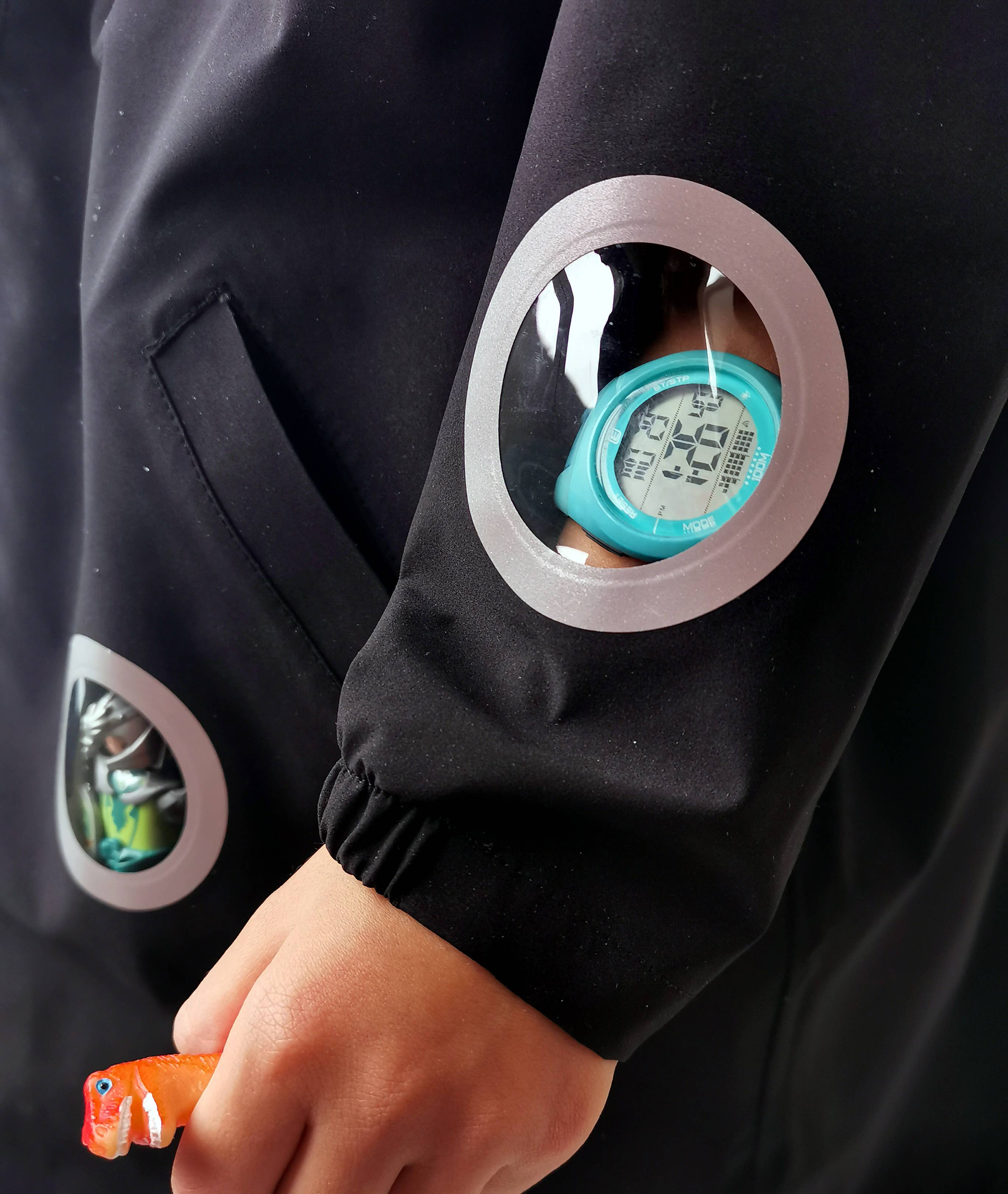 Veste de pluie coupe-vent - Noir : 7-8 ans (128 cm)