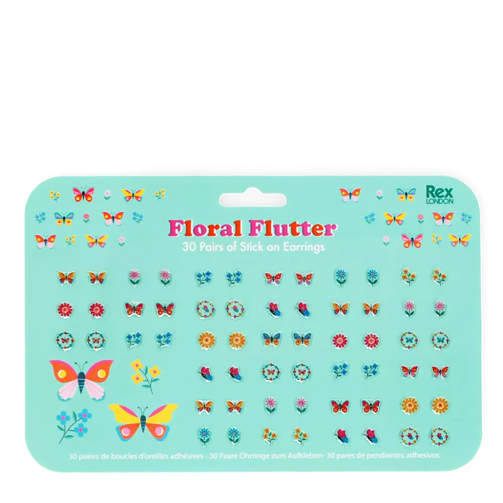 Boucles d'oreilles autocollantes Fées dans le jardin