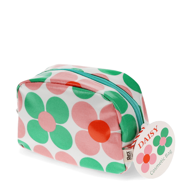 Pink & Green Daisy Makeup bag