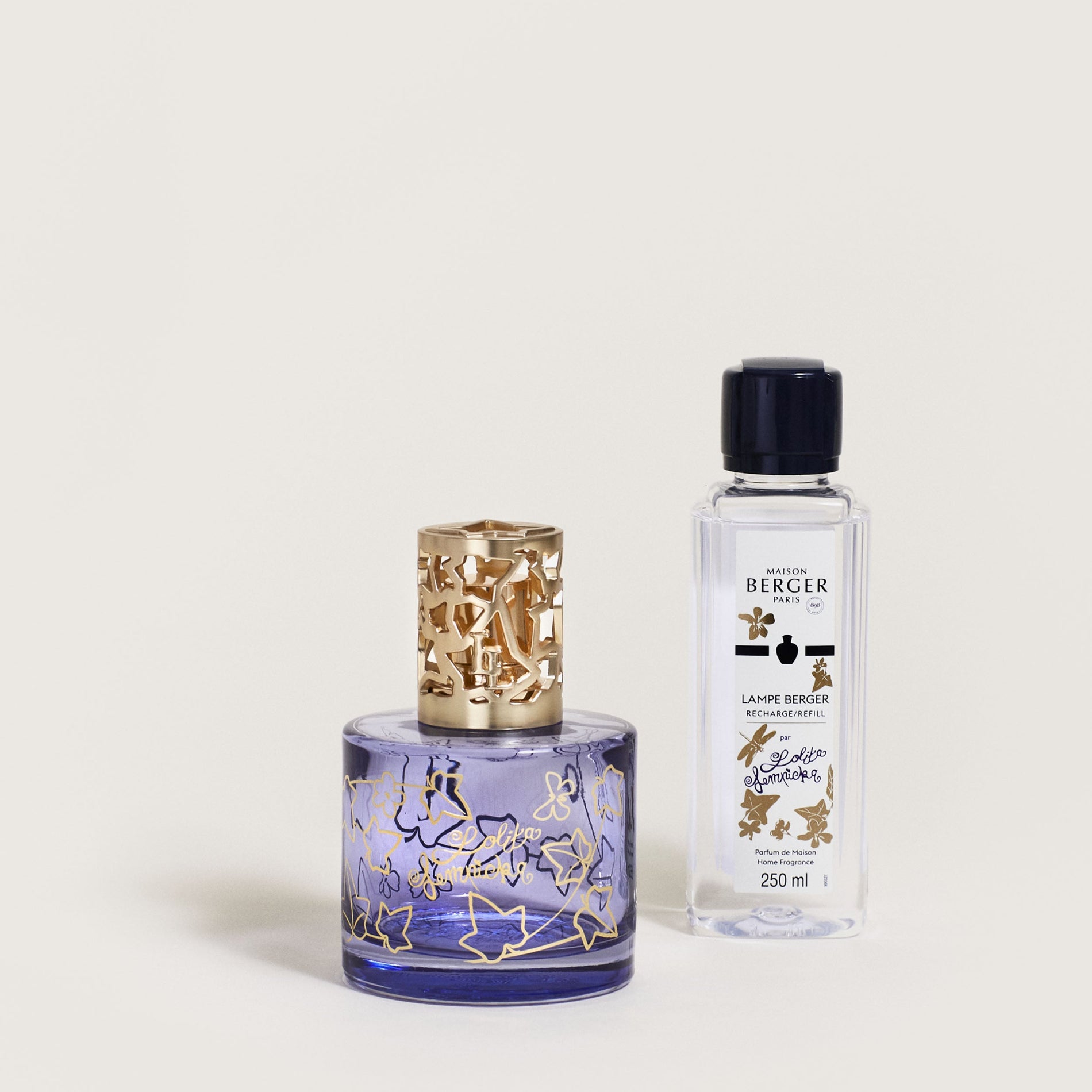 Two scented products on a white background