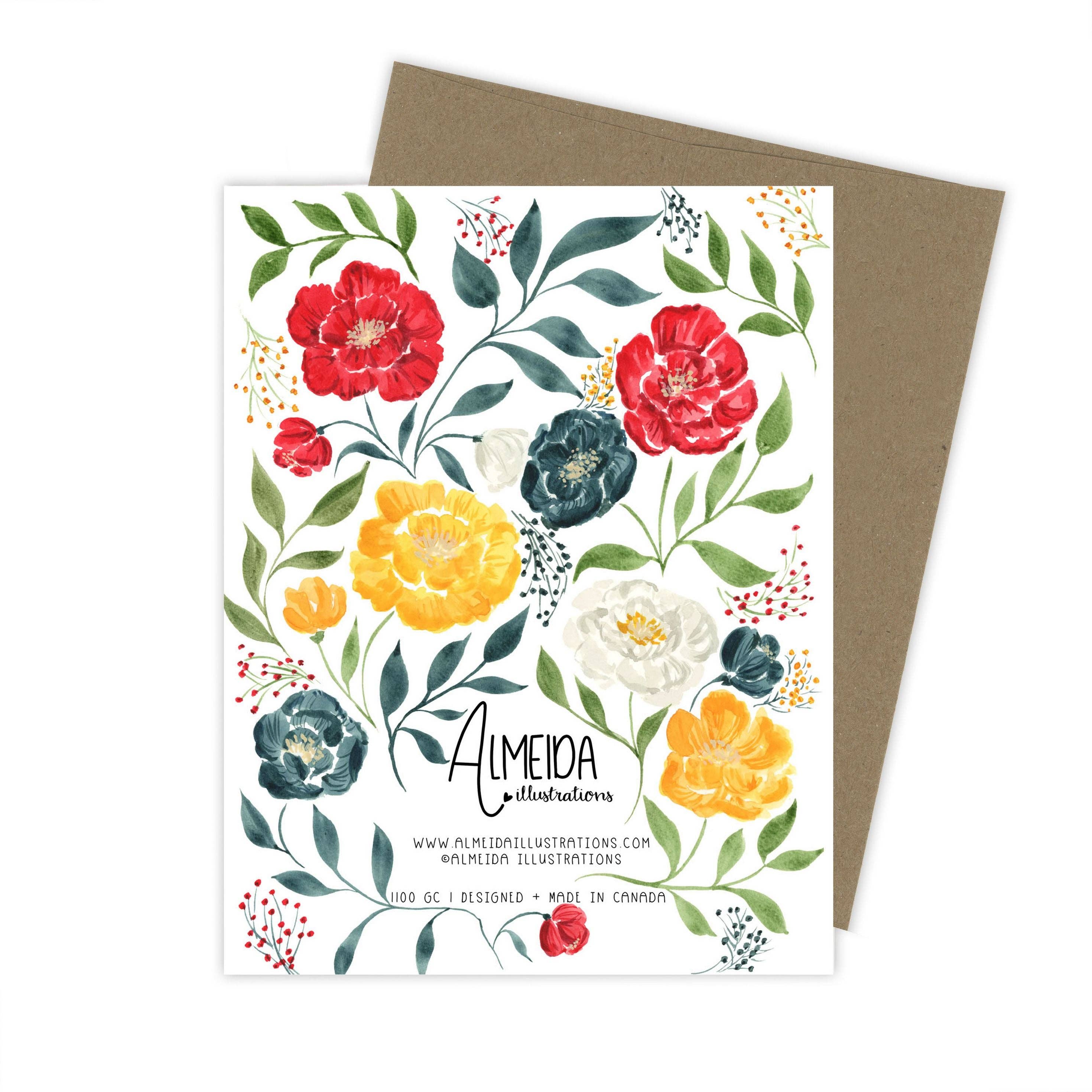 Carte Fleurs Color Pop | Carte de tous les jours