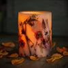 Rosy Rings - Apricot Rose Medium Round Botanical Candle