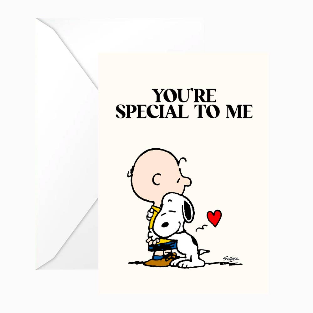Titre - Carte Double Snoopy « Tu es spécial pour moi » avec enveloppe blanche